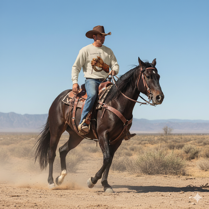 God Guides My Reins Sweatshirt – Inspirational Christian Crewneck, Faith-Based Cowboy Apparel, Religious Gift for Believers