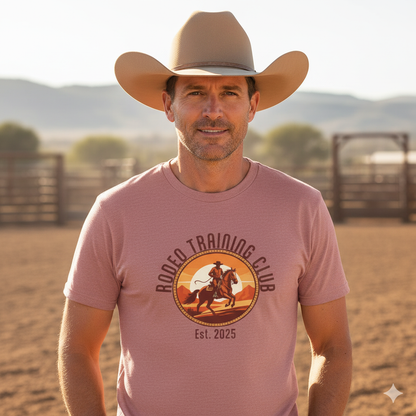 Rodeo Training Club Western Graphic Tee | Vintage Cowboy Shirt |Men's Rodeo Apparel & Country Music Outfit