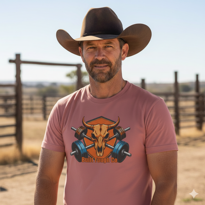 Built Tough Co. Tee – Western Gym Shirt for Men & Women, Weightlifting Cowboy T-Shirt, Athletic Fitness Apparel
