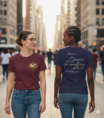 Women’s Faith T-Shirt, Purpose and Grace Tee, Christian Quote Shirt, Inspirational Apparel, Gift for Women of Faith, Everyday Faith Wear