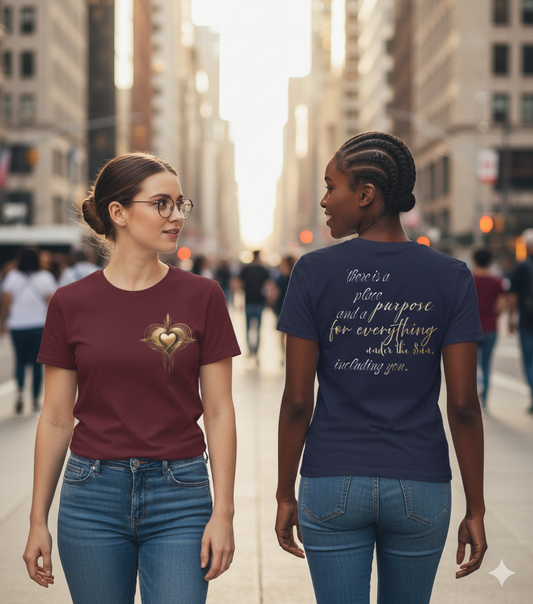 Women’s Faith T-Shirt, Purpose and Grace Tee, Christian Quote Shirt, Inspirational Apparel, Gift for Women of Faith, Everyday Faith Wear