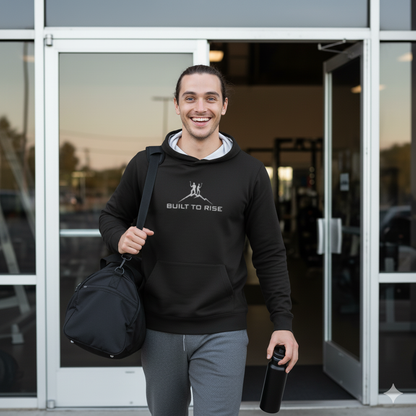 Bruntee Built to Rise Men’s Sports Warmup Hoodie | Lightweight Moisture-Wicking Training Apparel
