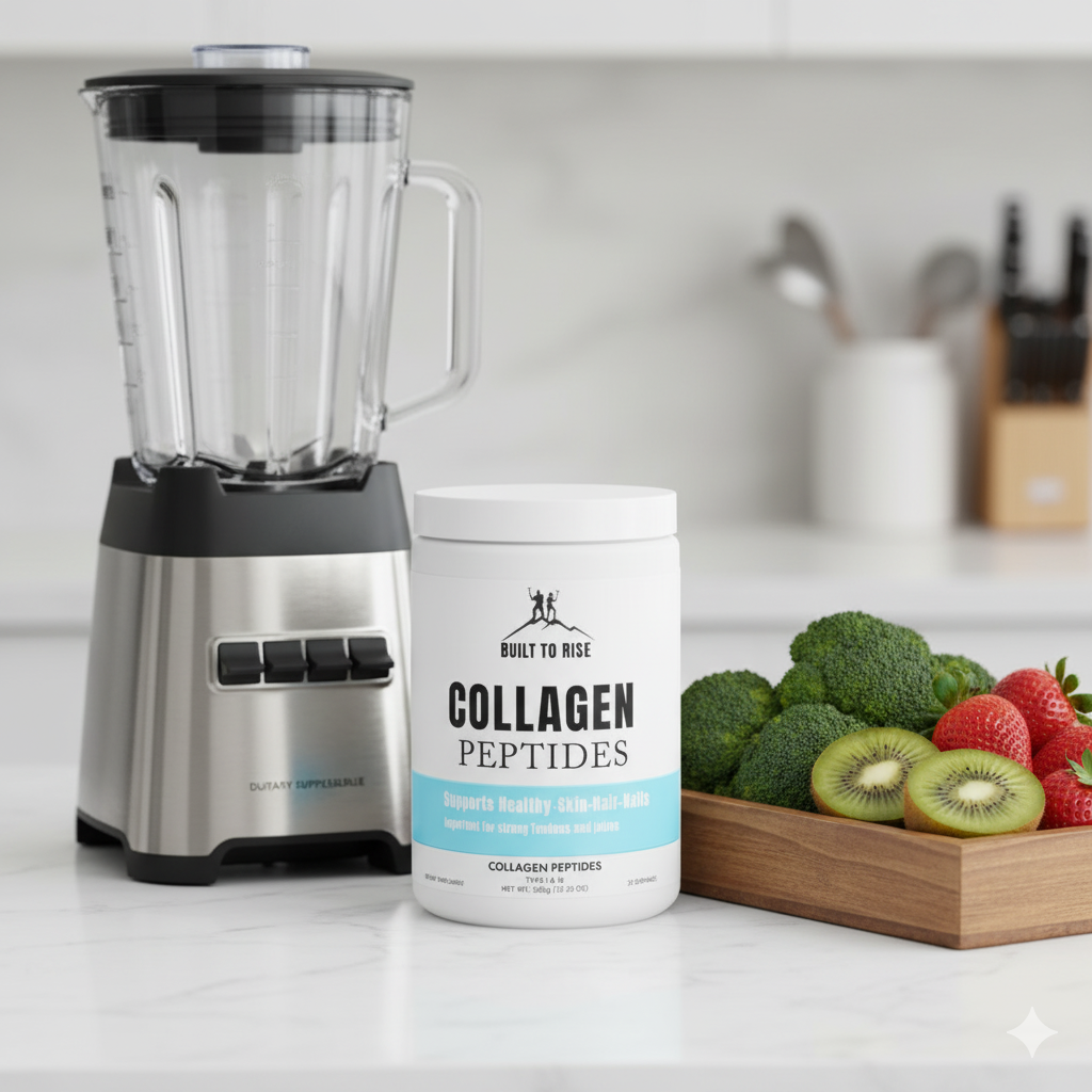 Built to Rise Collagen Peptides Type I & III (350g, 12.3oz) | Grass-Fed Collagen Supplement for Skin, Hair & Joint Support