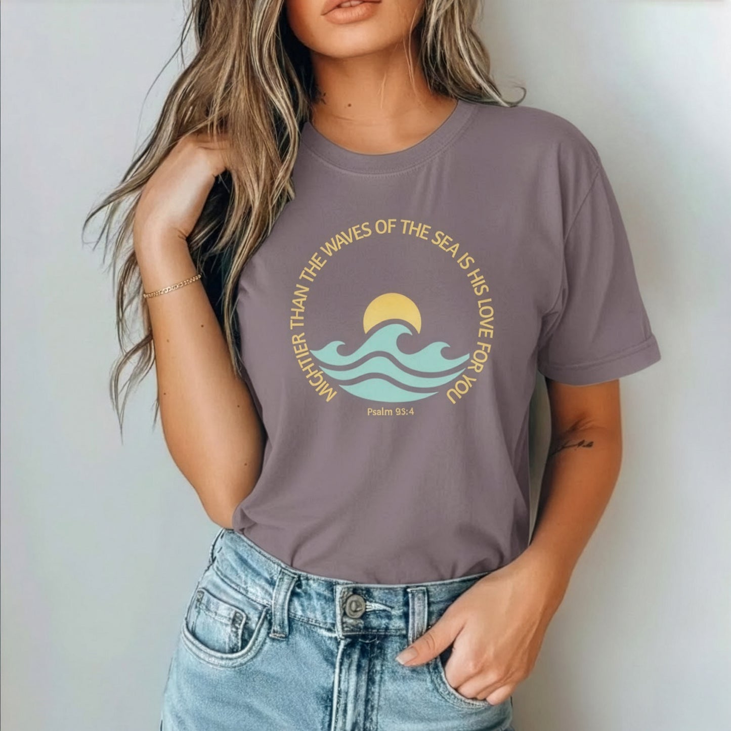 Ocean-Inspired Women's Tee | Beach Lover Shirt | Inspirational Casual Wear | Bruntee Faith Collection
