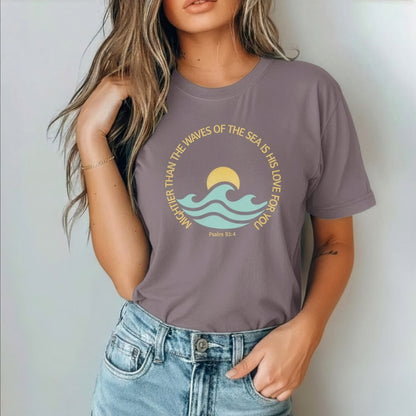 Ocean-Inspired Women's Tee | Beach Lover Shirt | Inspirational Casual Wear | Bruntee Faith Collection