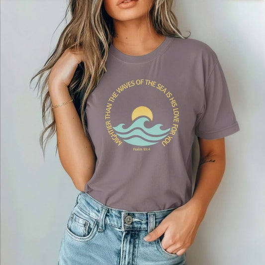 Ocean-Inspired Women's Tee | Beach Lover Shirt | Inspirational Casual Wear | Bruntee Faith Collection