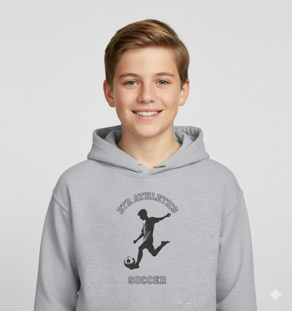 Bruntee Boy's Soccer Hoodie — Silhouette Sweatshirt