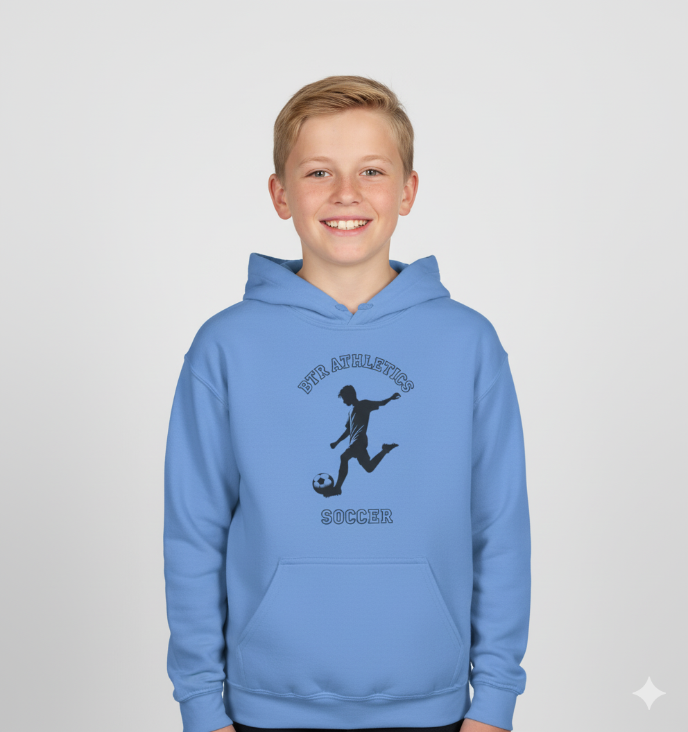 Bruntee Boy's Soccer Hoodie — Silhouette Sweatshirt