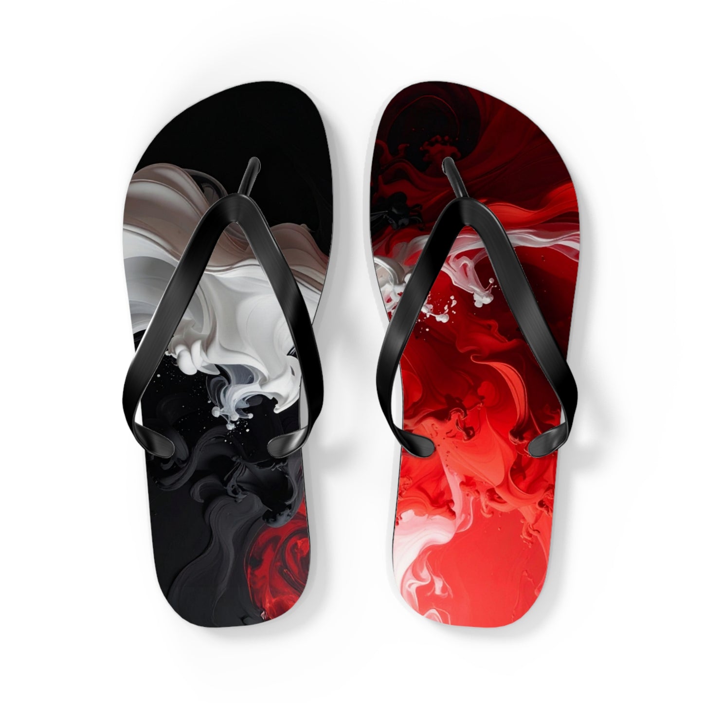Bold Abstract Flip Flops | Stylish Summer Sandals, Beachwear & Poolside Vacation Footwear