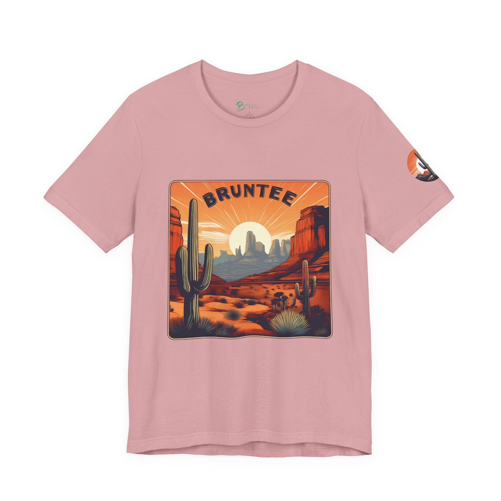 Desert Sunset Cactus T-Shirt – Unisex Graphic Tee, Hiking & Travel Apparel, Gift for Nature Lovers