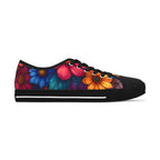Vibrant Floral Women's Sneakers - Colorful Low Tops for Casual & Festival Wear