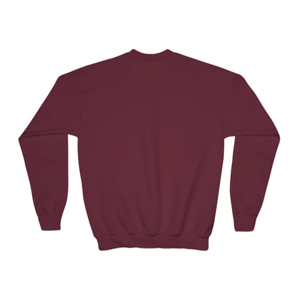 Boy’s Crewneck Sweatshirt – Maroon Skateboard Sunset