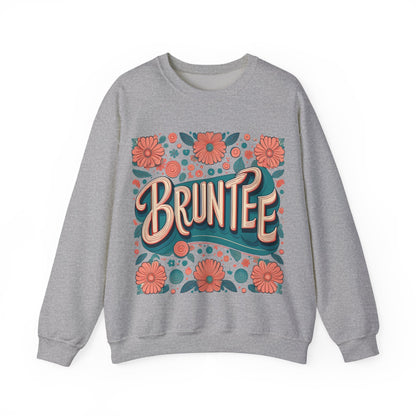 Women’s Retro Nostalgia Crewneck – 90s Y2K Groovy Graphic Sweater, Vintage Bruntee Style, Gift for Her