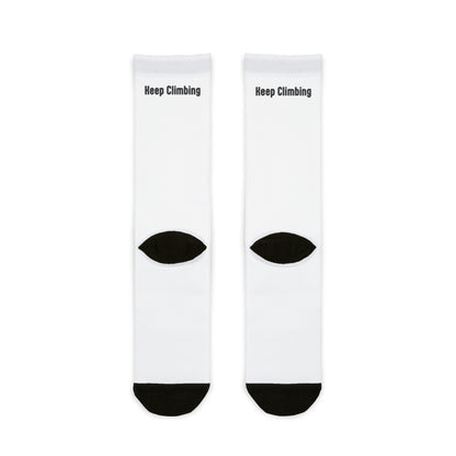 Bruntee Built To Rise Crew Socks - Motivational Athletic Socks - Keep Climbing