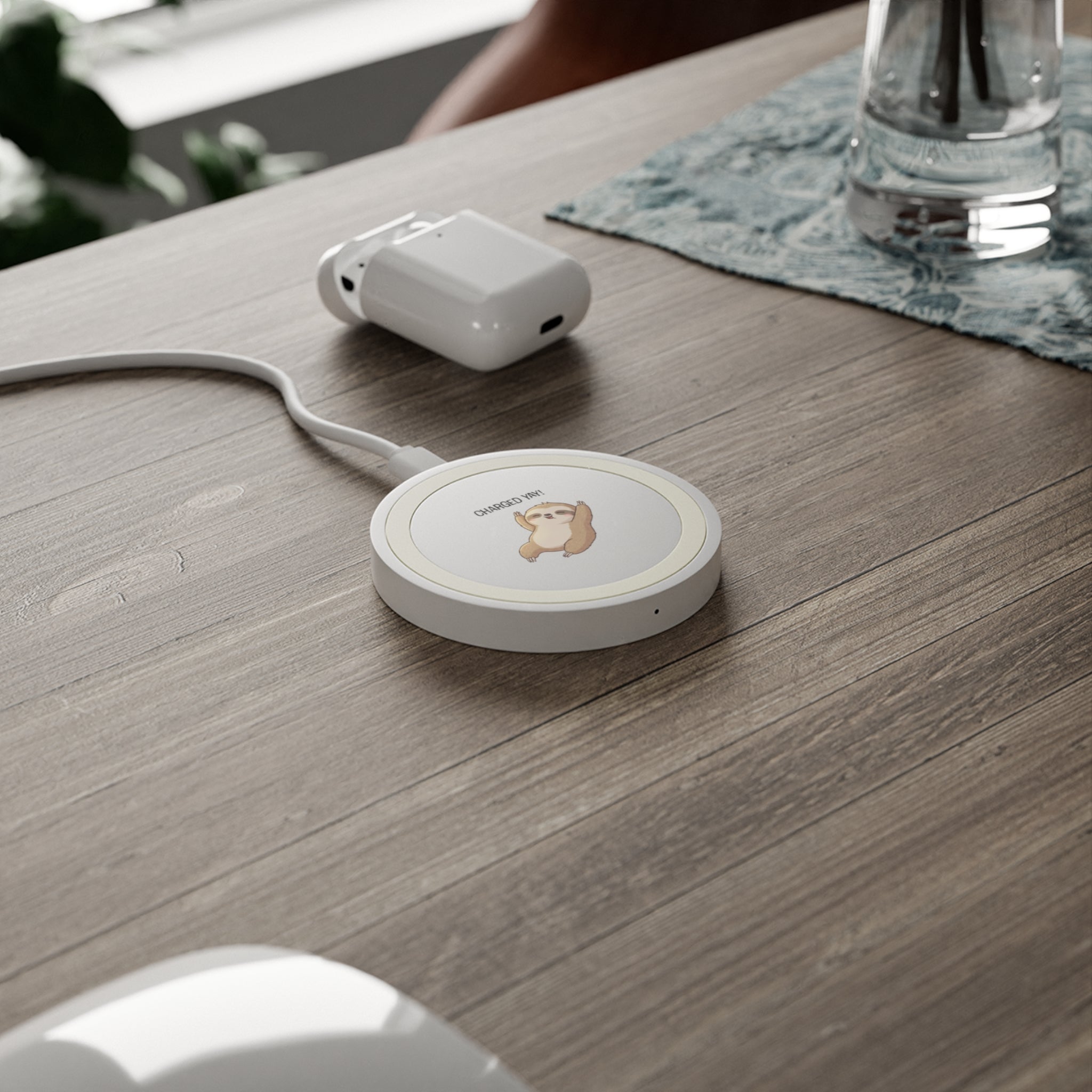 Cute Sloth Wireless Charging Pad | Fun Desk Accessory, Eco-Friendly Tech Gift & Playful Home Decor