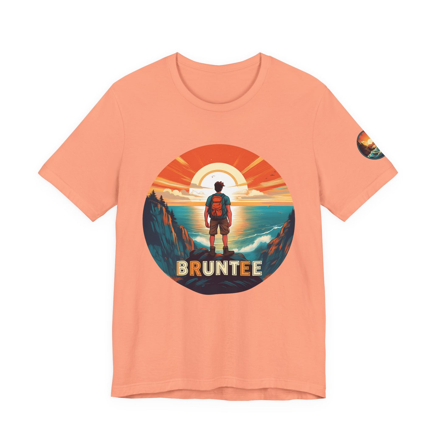 Men’s Retro Adventure Tee – Bruntee Graphic Shirt, Summer Travel & Beach Style, Gift for Explorers