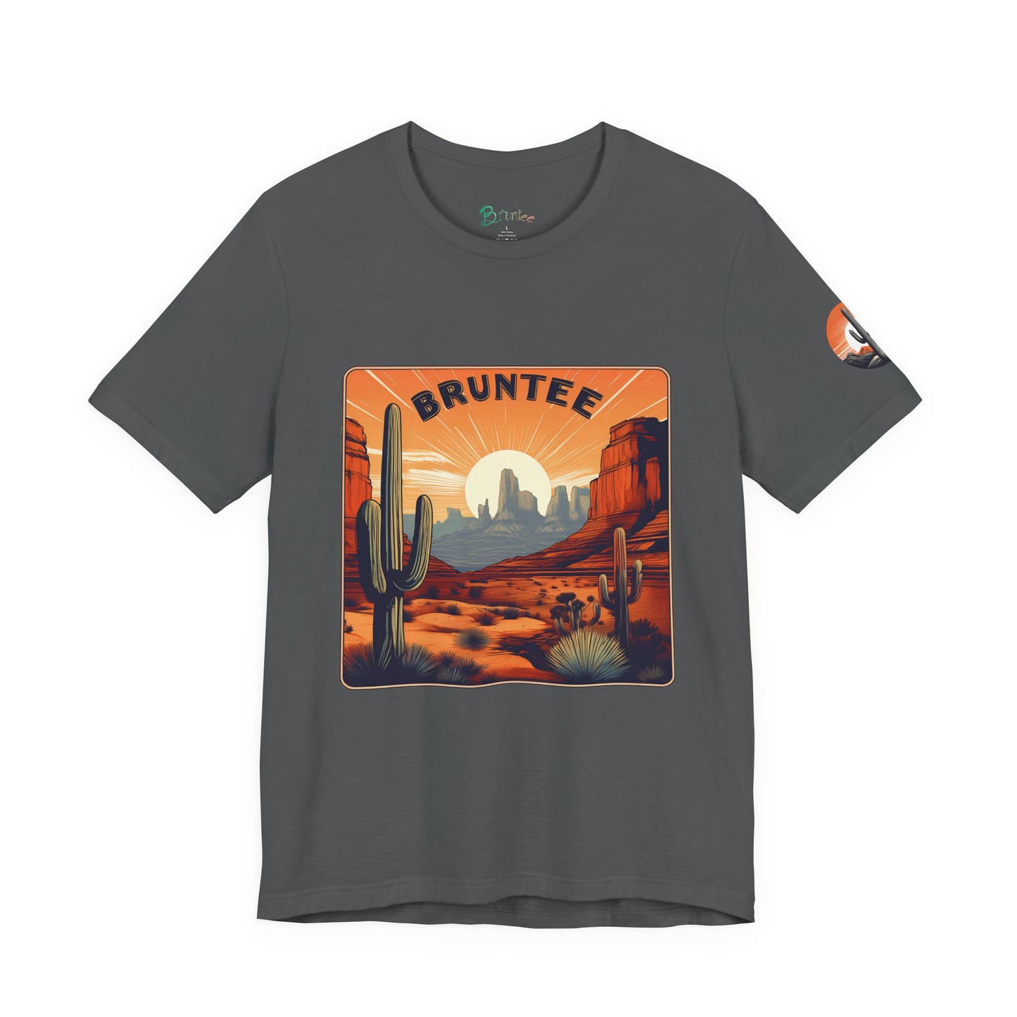 Desert Sunset Cactus T-Shirt – Men's Graphic Tee, Hiking & Travel Apparel, Gift for Nature Lovers