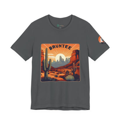 Desert Sunset Cactus T-Shirt – Men's Graphic Tee, Hiking & Travel Apparel, Gift for Nature Lovers