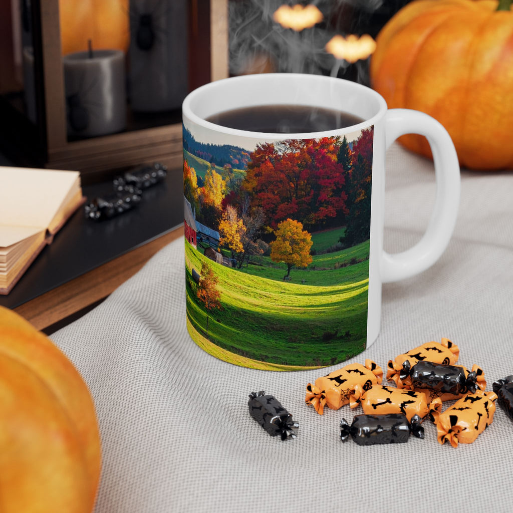 Fall Landscape Mug – Scenic Fall Coffee Cup, Cozy Seasonal Drinkware,