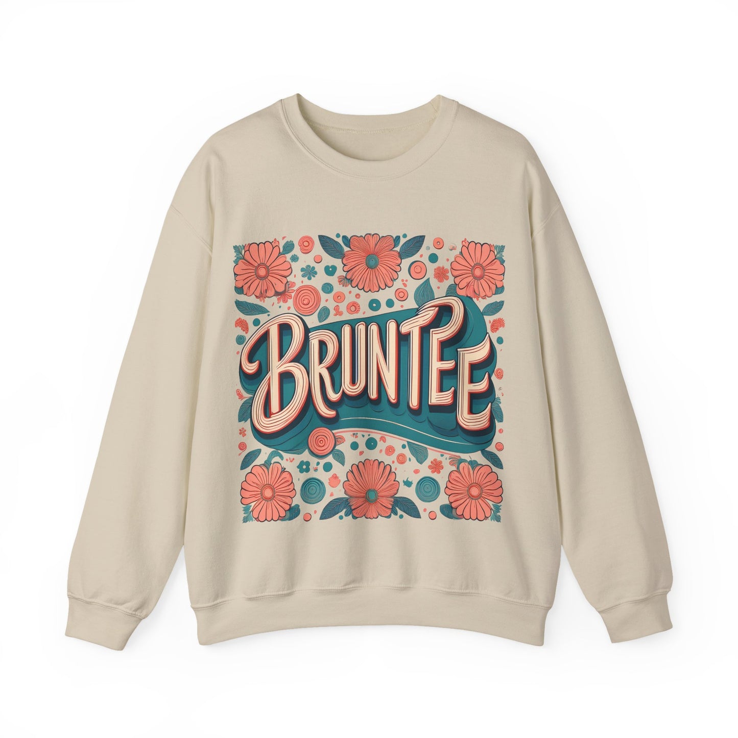 Women’s Retro Nostalgia Crewneck – 90s Y2K Groovy Graphic Sweater, Vintage Bruntee Style, Gift for Her