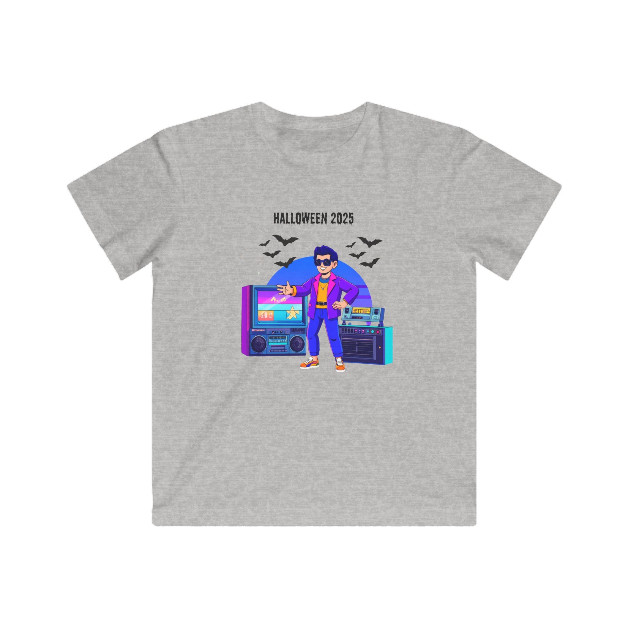 Retro Halloween Kids Tee | Fun Costume Shirt for Kids, Trendy Halloween 2025 Apparel, Party Graphic T-Shirt