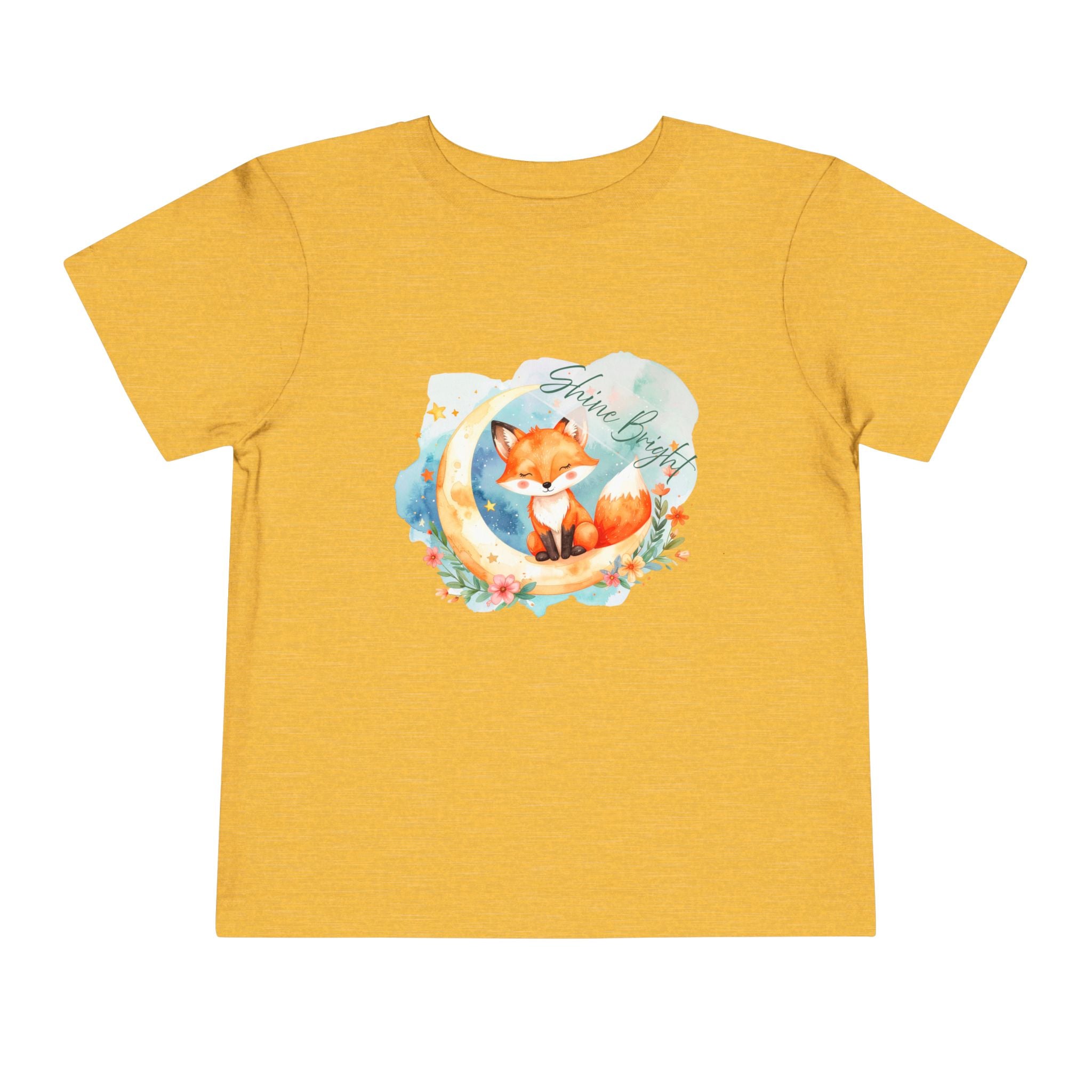 Bruntee Toddler Fox Moon Shirt – Cute Kids Animal Tee, Toddler Gift, Toddler Nature Lover Apparel