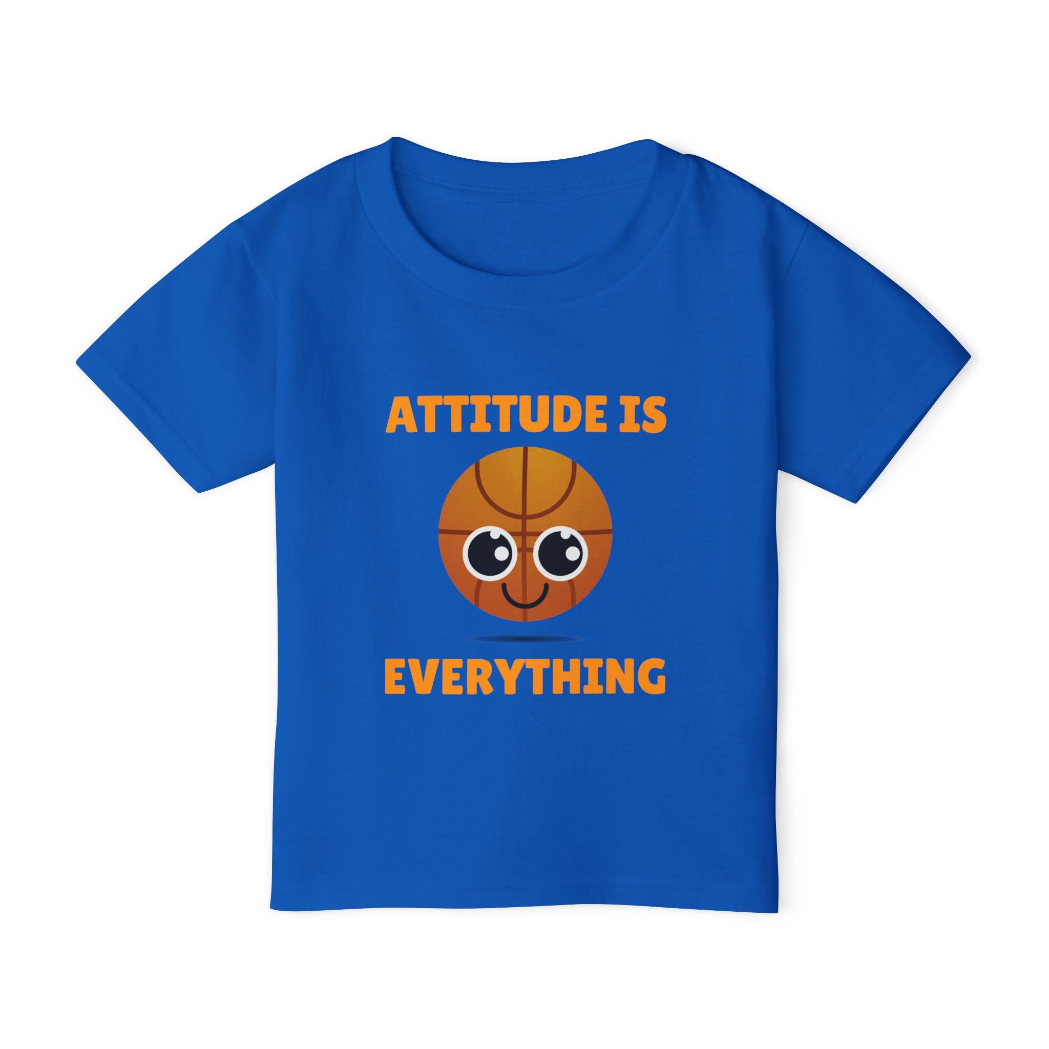 Cute Toddler Basketball T-Shirt - "Attitude is Everything" Apparel for Kids, Sports Gift, Birthday Outfit, Playtime Shirt, Kids Sportswear
