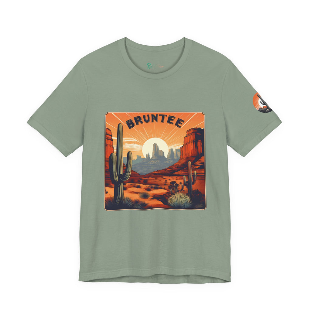 Desert Sunset Cactus T-Shirt – Unisex Graphic Tee, Hiking & Travel Apparel, Gift for Nature Lovers