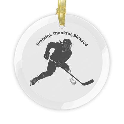 Hockey Glass Ornaments | Sports Christmas Decor, Hockey Gifts for Him & Her, Unique Holiday Keepsakes