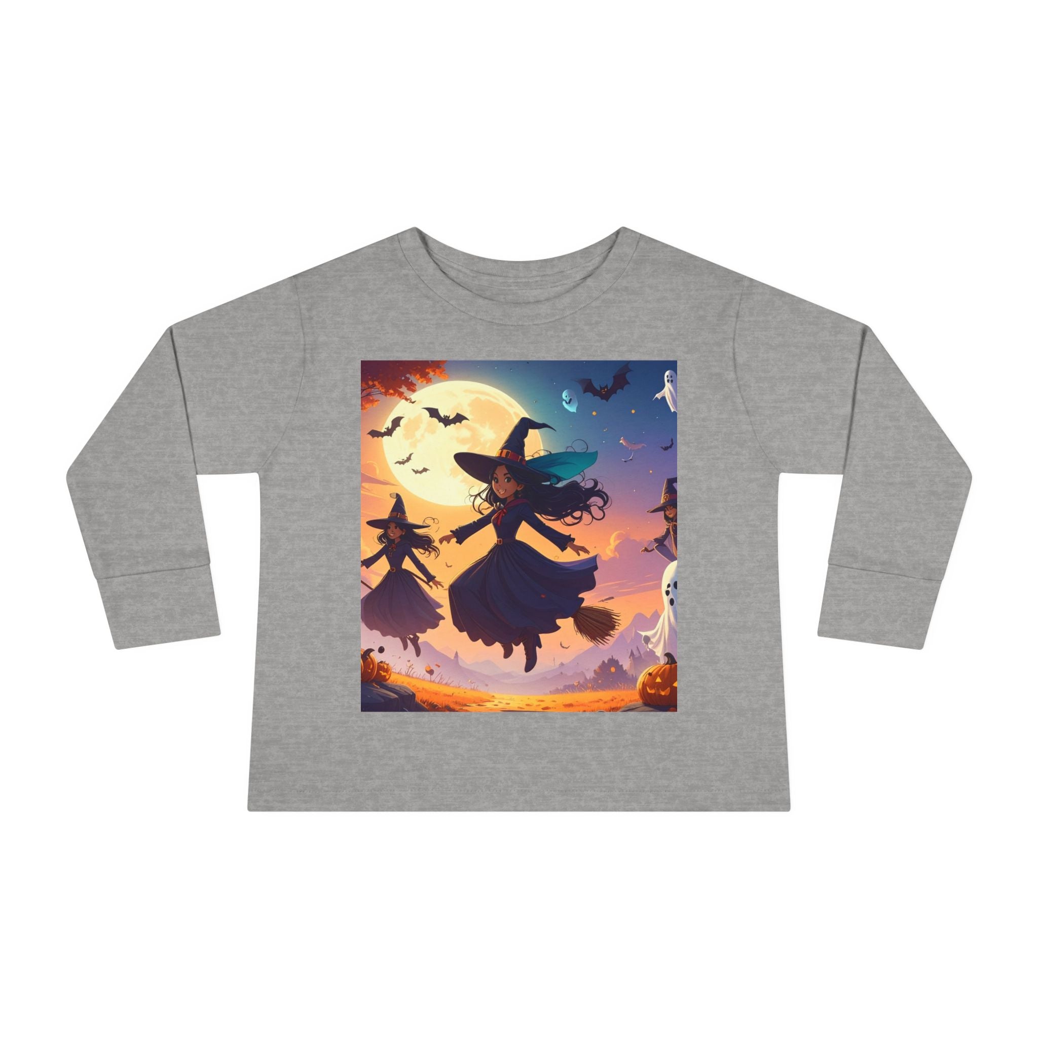 Toddler Halloween Long Sleeve Tee | Cute Witch Shirt | Spooky Season Kids Top | Autumn Toddler Outfit | Halloween Costume Idea
