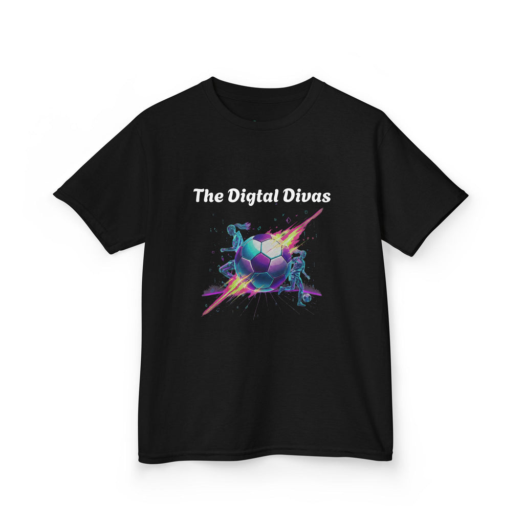 Girls T-Shirt - Digital Divas Retro Graphic Tee, Kids Gift for Birthdays