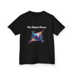 Girls T-Shirt - Digital Divas Retro Graphic Tee, Kids Gift for Birthdays