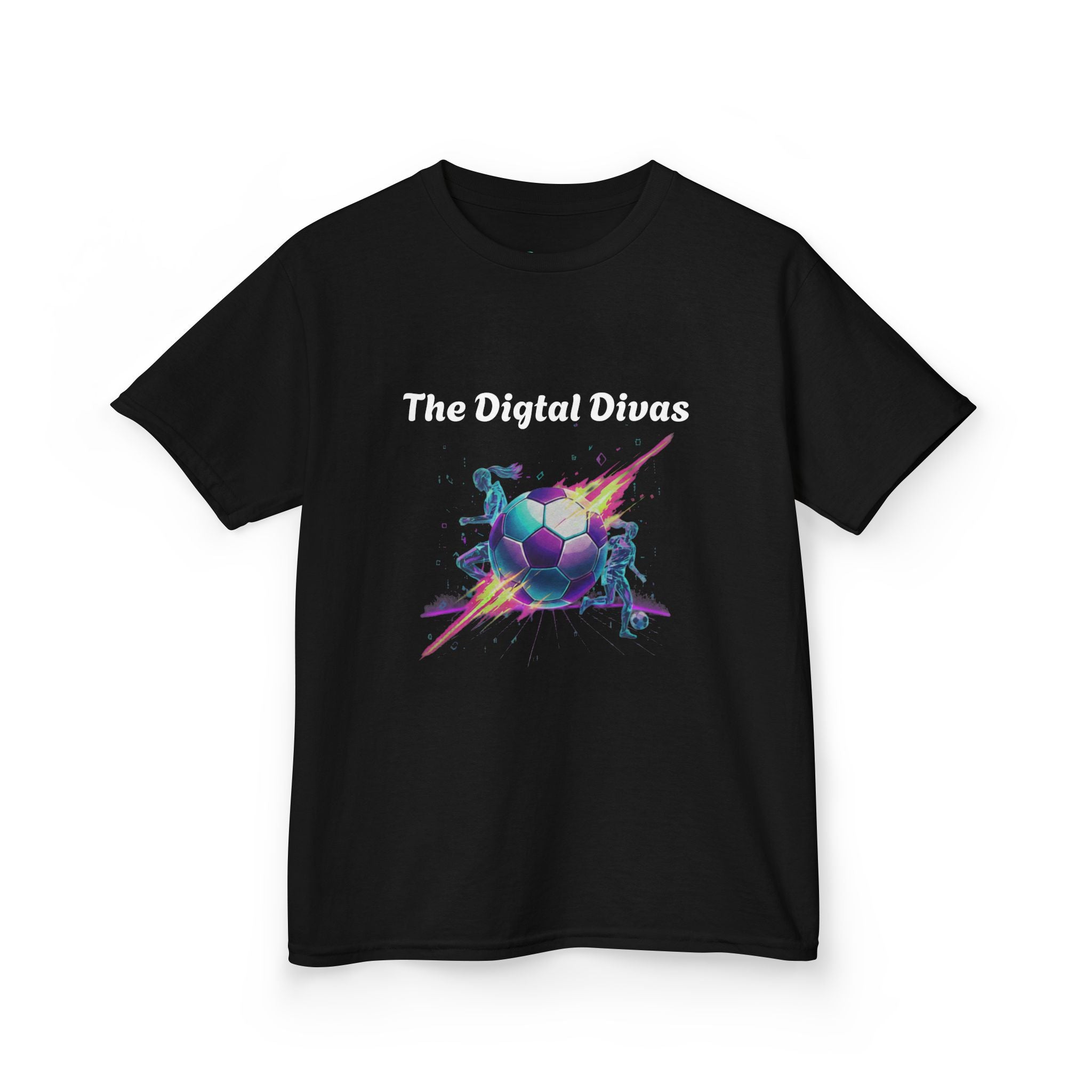 Girls T-Shirt - Digital Divas Retro Graphic Tee, Kids Gift for Birthdays