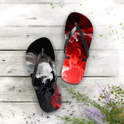Bold Abstract Flip Flops | Stylish Summer Sandals, Beachwear & Poolside Vacation Footwear