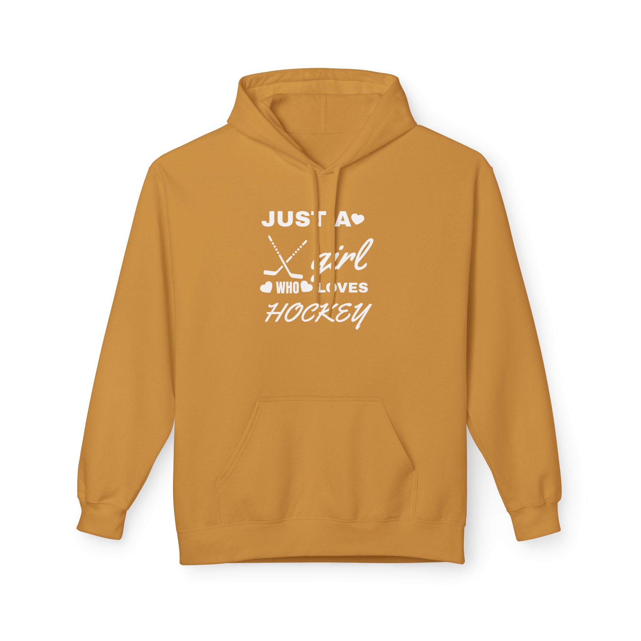 Just a Girl Who Loves Hockey Hoodie – Women’s & Girls’ Hockey Fan Pullover, Cozy Sports Sweatshirt, Gift for Hockey Lovers