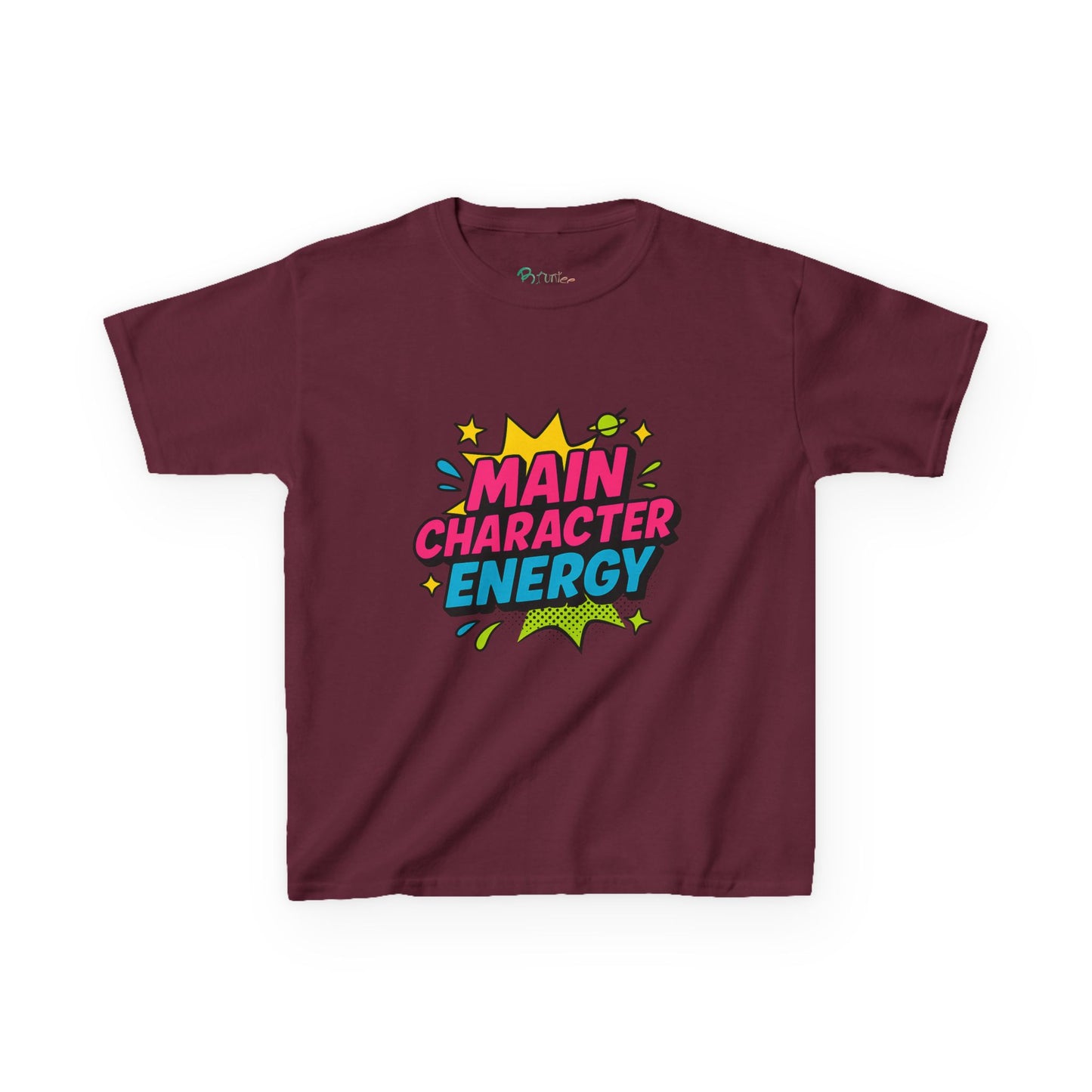 Main Character Energy Kids Tee | Fun Graphic Cotton Shirt | Trendy Youth Fashion