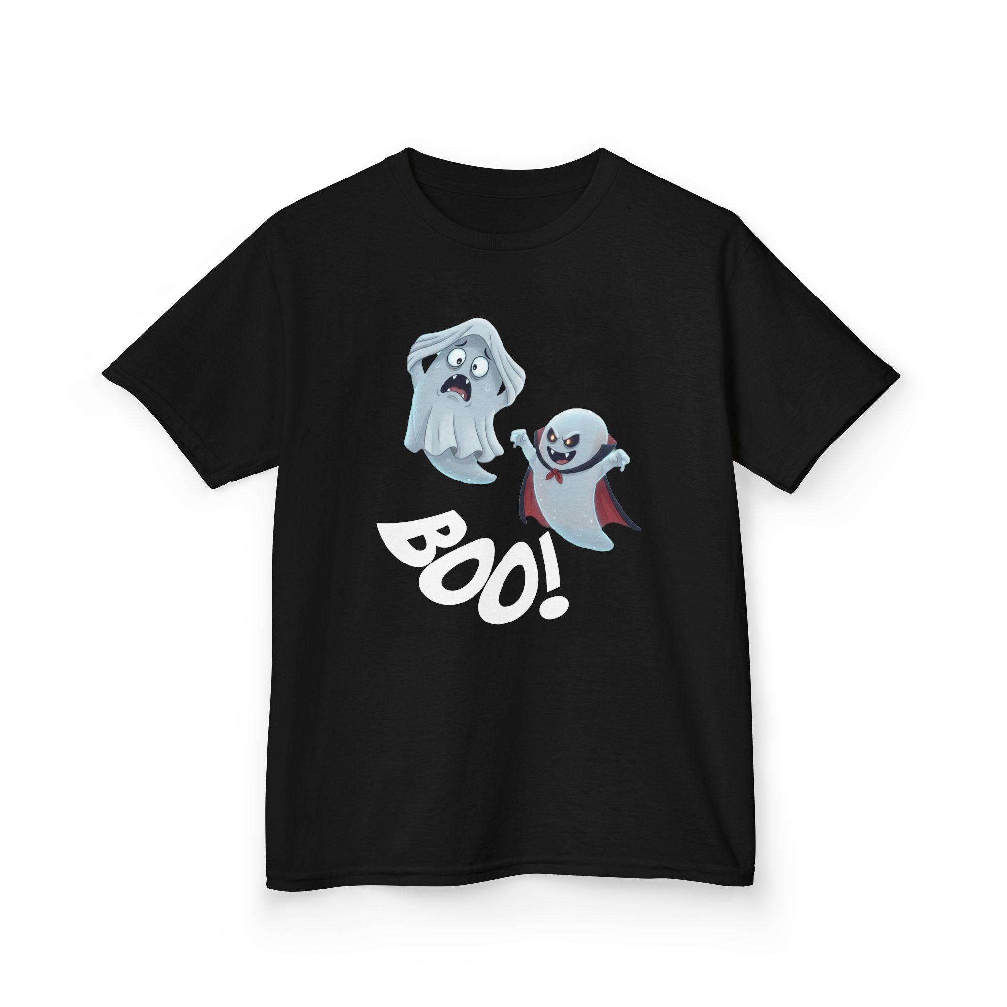 Halloween Ghost Kids T-Shirt – Spooky Boo Graphic Tee, Fun Halloween Outfit for Boys & Girls, Cute Kids Halloween Shirt