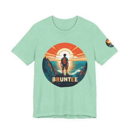Men’s Retro Adventure Tee – Bruntee Graphic Shirt, Summer Travel & Beach Style, Gift for Explorers