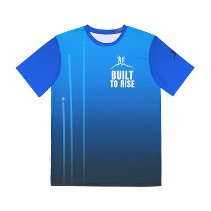 Bruntee Built to Rise Core Performance Tee – Men’s Athletic Shirt | Two-Tone Blue, Quick-Dry