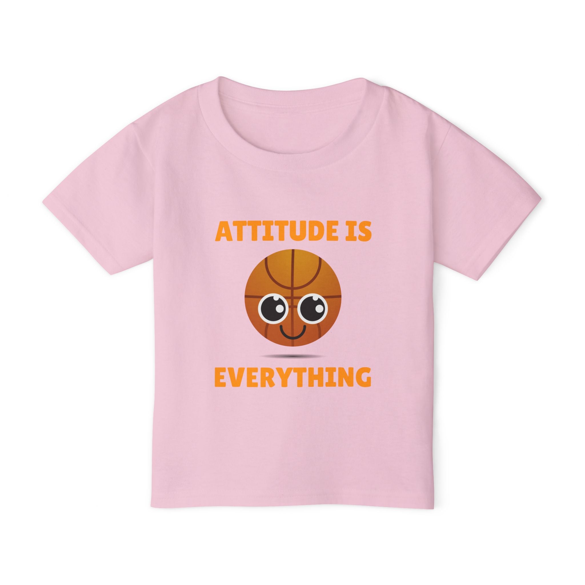 Cute Toddler Basketball T-Shirt - "Attitude is Everything" Apparel for Kids, Sports Gift, Birthday Outfit, Playtime Shirt, Kids Sportswear