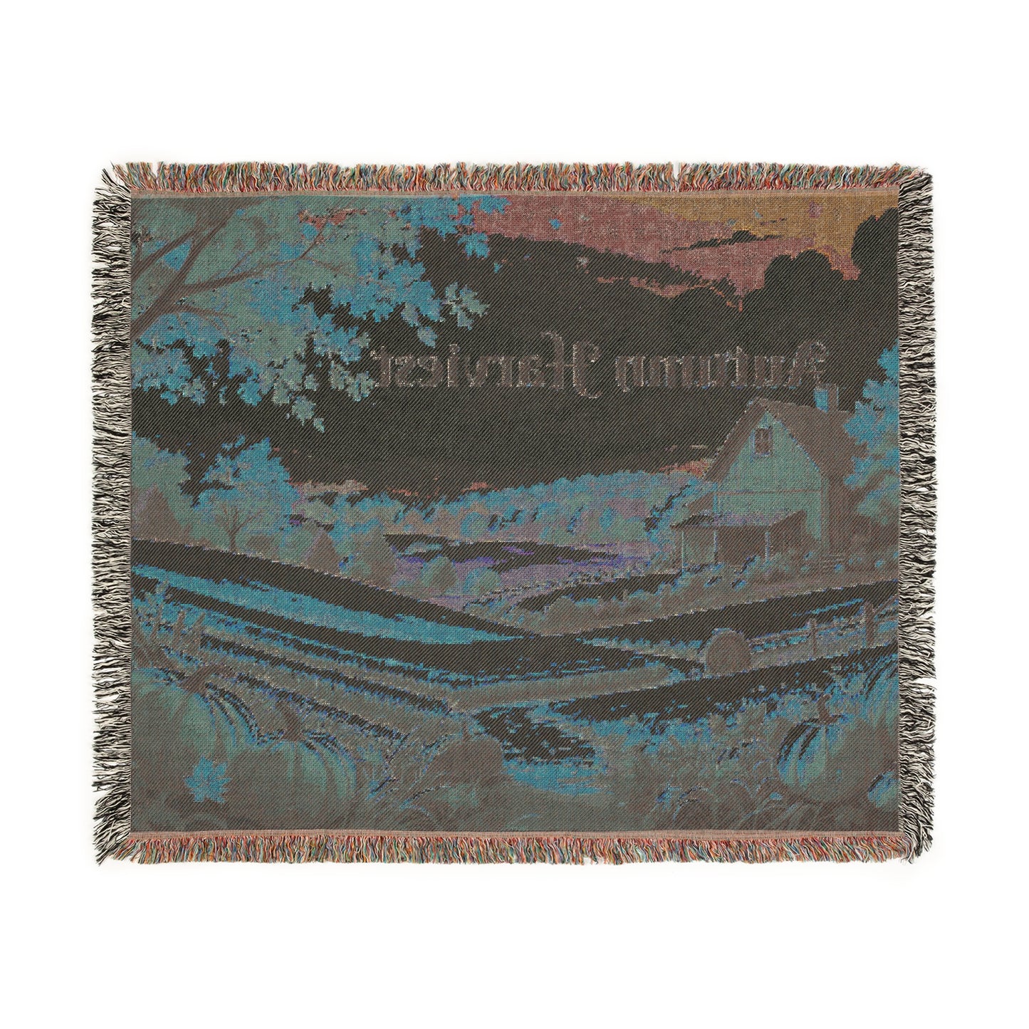 Harvest Season Woven Blanket – Cozy Autumn Throw, Rustic Fall Décor