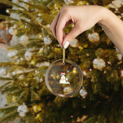 Christmas Glass Ornaments | Snowman Tree Decor, Festive Holiday Gifts, Unique Winter Keepsakes
