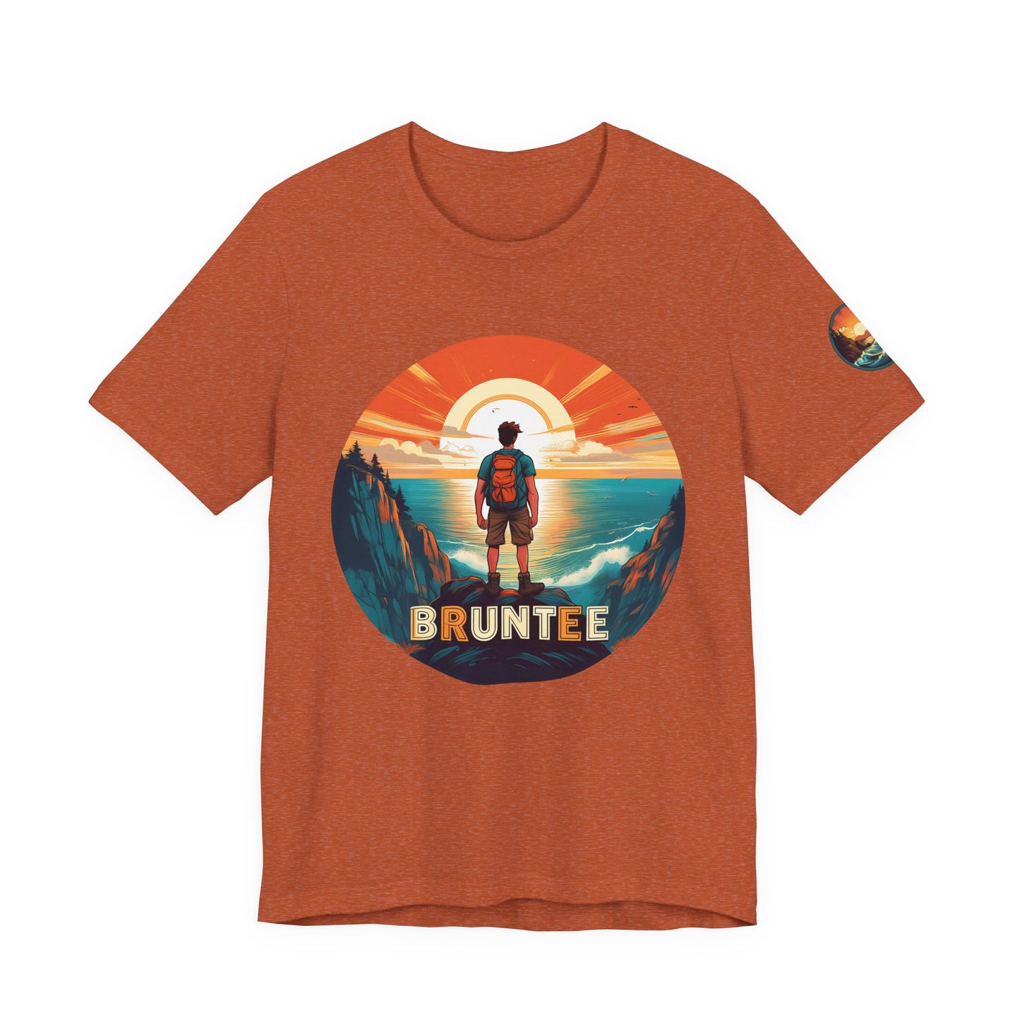 Men’s Retro Adventure Tee – Bruntee Graphic Shirt, Summer Travel & Beach Style, Gift for Explorers