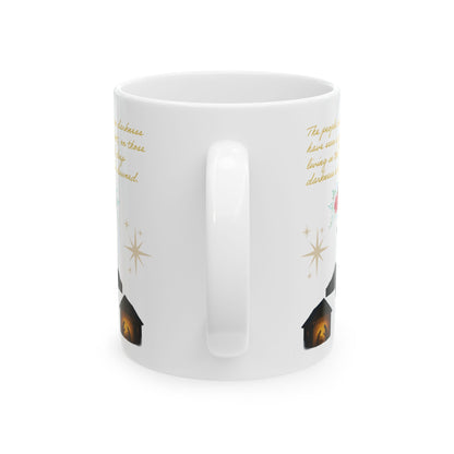 Christmas Faith Mug | “Isaiah 9:2” Inspirational Ceramic Coffee Cup, Religious Holiday Gift, Christian Home Drinkware, Nativity Scene Mug