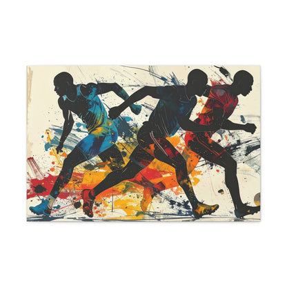 Bruntee Dynamic Sports Canvas Wall Art – Vibrant Athletic Artwork, Modern Home Décor