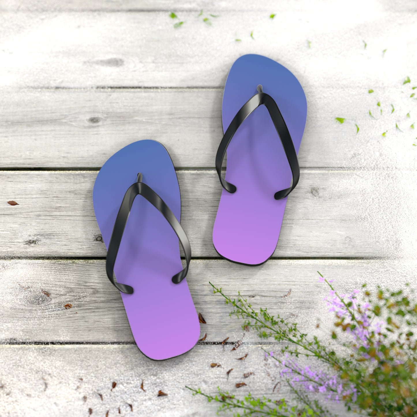 Ombre Gradient Flip Flops | Stylish Summer Sandals | Beach & Pool Footwear | Trendy Vacation Slides | Gift for Him or Her