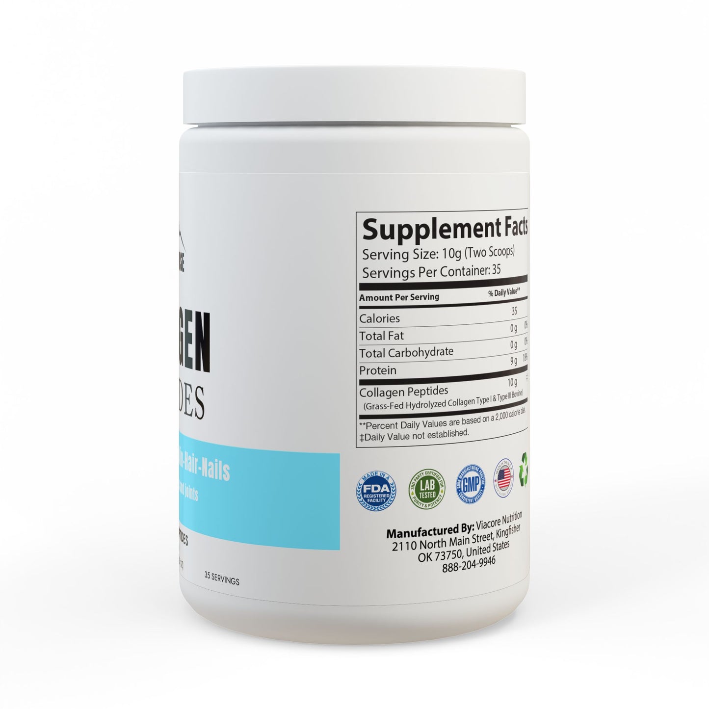 Built to Rise Collagen Peptides Type I & III (350g, 12.3oz) | Grass-Fed Collagen Supplement for Skin, Hair & Joint Support