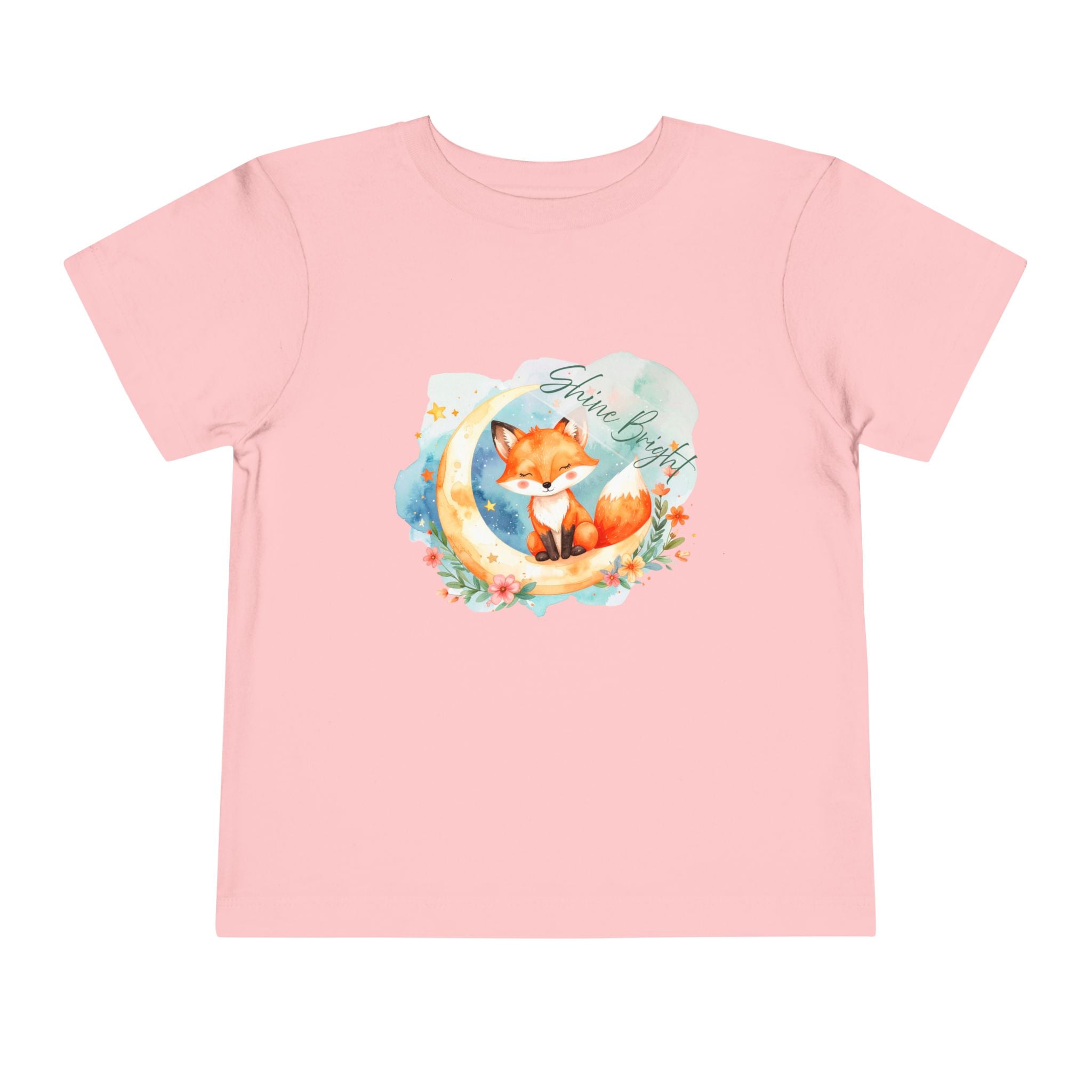 Bruntee Toddler Fox Moon Shirt – Cute Kids Animal Tee, Toddler Gift, Toddler Nature Lover Apparel
