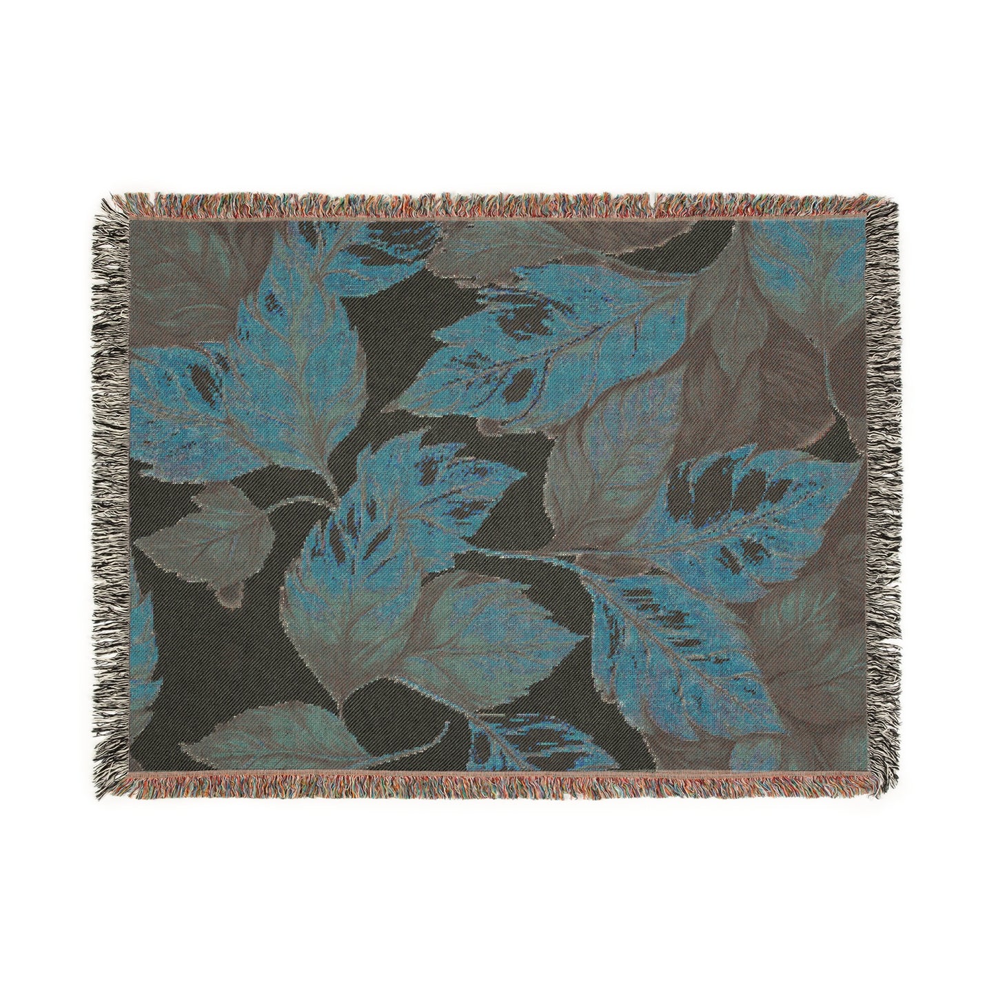 Autumn Leaves Woven Blanket – Cozy Cotton Throw, Fall Home Décor, Seasonal Gift