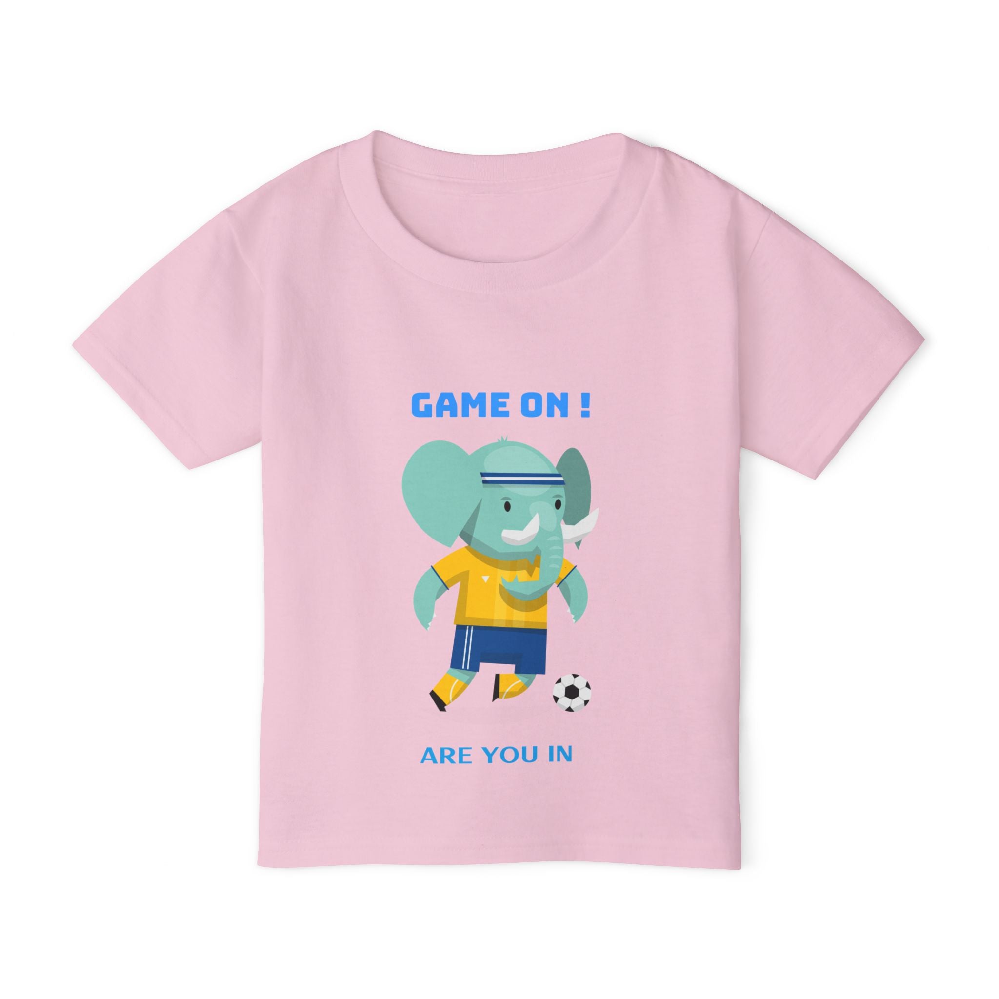 Game On! Elephant Toddler T-Shirt – Cute Kids Sports Tee, Soccer Theme Shirt, Fun Birthday Gift